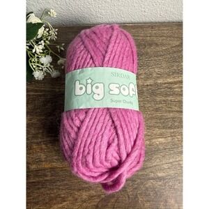 Sirdar Big Softie Super Chunky Yarn Pink Shade 0340 Wool Blend 50g 49yds
